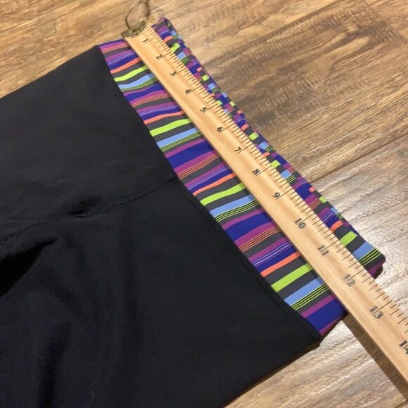 Lululemon full length leggings with neon stripes and ruff… - Picture 6 of 11
